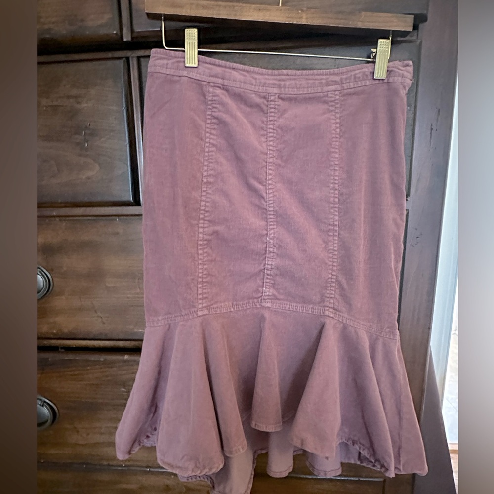 Anthropologie Pilcro and the Letterpress corduroy midi skirt size 2